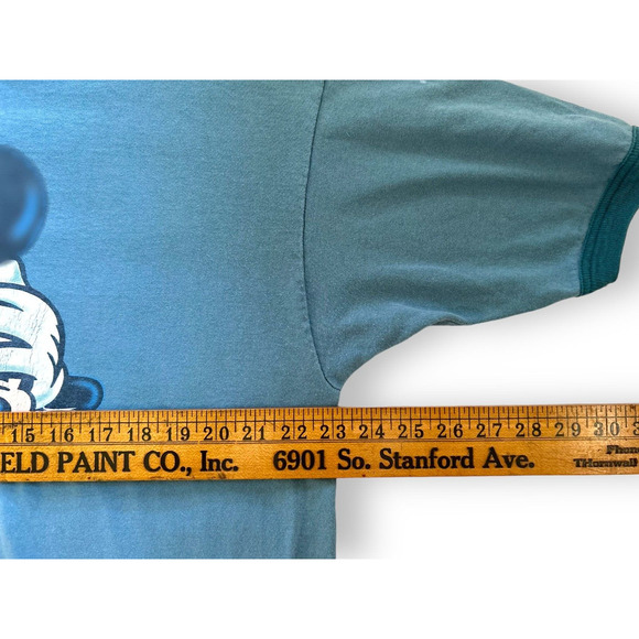 Vintage Mickey Mouse T Shirt Single Stitch Ringer Tee USA Disney - Picture 6 of 12